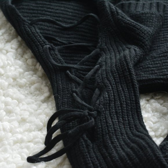 Missguided Lace Up Sleeve Sweater - Picture 5 of 6